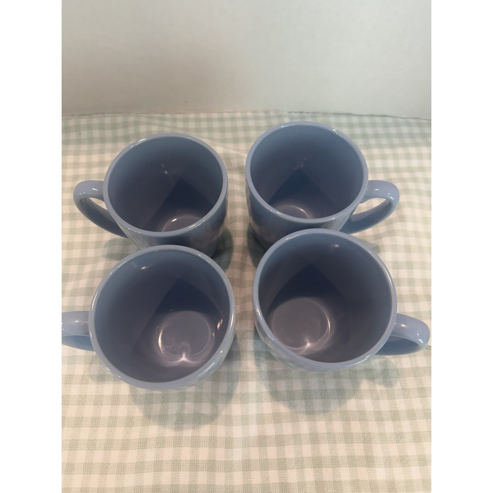 Correlle Light Blue Stoneware Coffee Mugs 4" 10oz Set of 4 - Picture 4 of 4